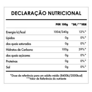 ISWARI - Adoçante de Xilitol 250gr - Tabela