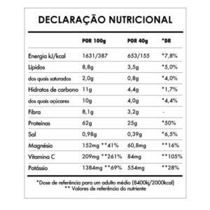 ISWARI - Super Vegan Proteína Amendoim e Maca 350gr tabela