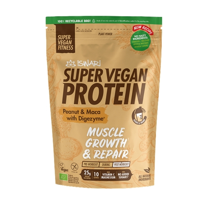 ISWARI - Super Vegan Proteína Amendoim e Maca 350gr