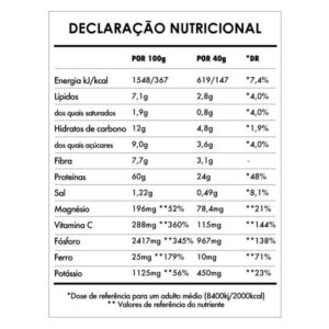 ISWARI - Super Vegan Proteína Banana e Baunilha 350gr tabela