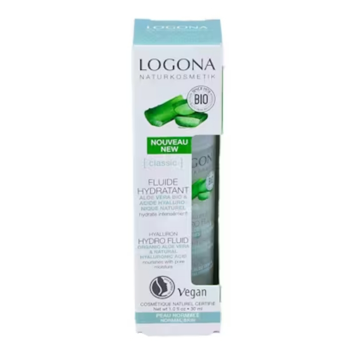 LOGONA - Fluido hidratante aloe vera e ácido hialurônico 30ml